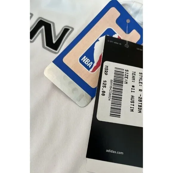 Adidas San Antonio Spurs Austin #11 Youth Medium 10 - 12 Climalite T Shirt NWT - Picture 3 of 5